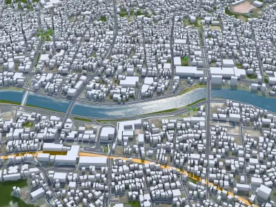 Okazaki Aichi Japan Low-poly 3D model