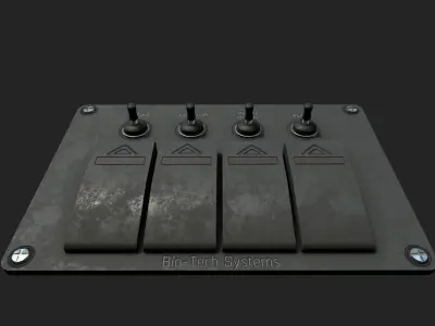 Switched Wall Panel Low-poly 3D model