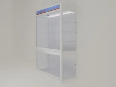 Lighted Glass Display Case 3D model
