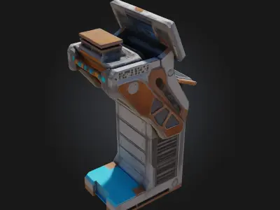 Futuristic Control Console  Command Central for Sci-Fi  3D model