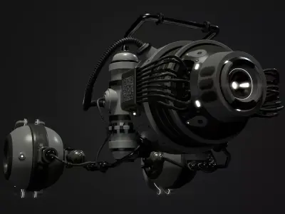 Podracer futuristic robot 3D model