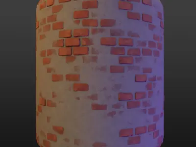 Procedural Stylized Brick Material Texture