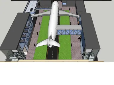 Aeroplane restaurant  3D model