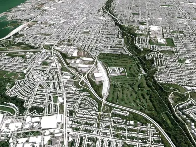 Cityscape Hamilton Canada 3D model