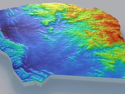 Eswatini Country Terrain 3D model