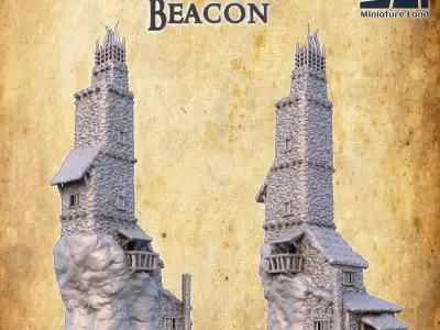 Old Signal Beacon Tabletop Terrain 28 MM 3D print model