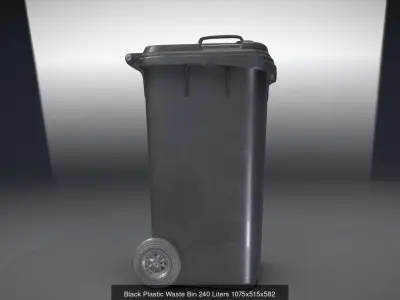Plastic Waste Bin 3D Model Pack