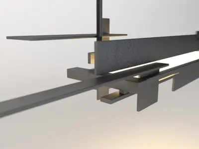 Planar Large Led Pendant 3D model