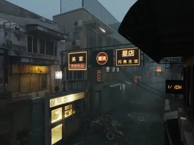 Abandoned town 3D model