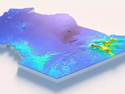 Chad Country Terrain 3D model