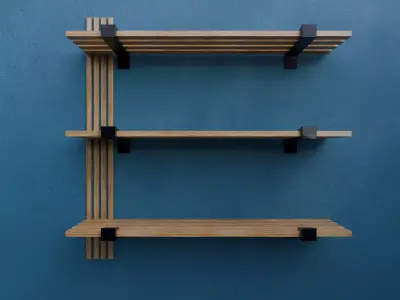Modern Shelf Design - Blender Design Free 3D model