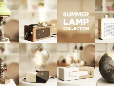 Summer Lamp Collection 3D Model Pack