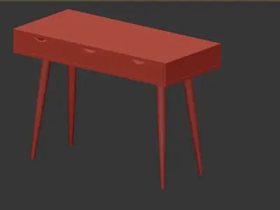 Neptune desk black 3D model