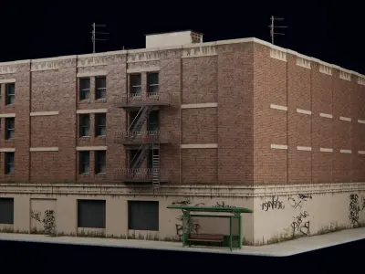 New York Building kit v2 Low-poly 3D model