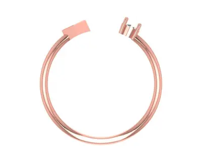 Women Open End Light Weight Band Ring 3D print model