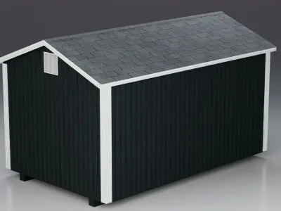 Outdoor Shed Low-poly 3D model