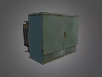 Large Electrical Box - 4K PBR Game Ready Low-poly 3D model