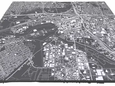 Cityscape Fort Worth Texas USA 3D model