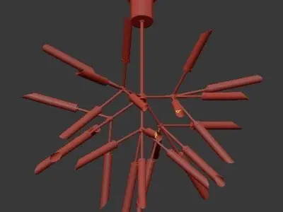 Tech Lighting Spur Grande Chandelier 3D model