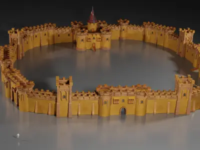 Modular  Low-poly 3D model