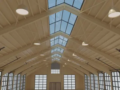 Horse Riding Hall 3D model