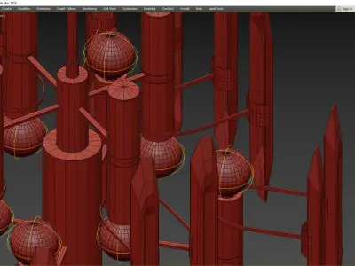 Hollywood Regency Sciolari Low-poly 3D model