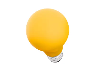 3D lamp icon on white background 3D model