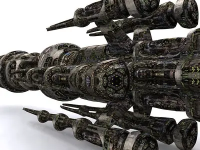 3DRT - Sci-Fi Norad Battleship - Bereth Low-poly 3D model