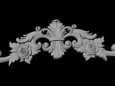 dekor shabby chic ornate molding 3D model