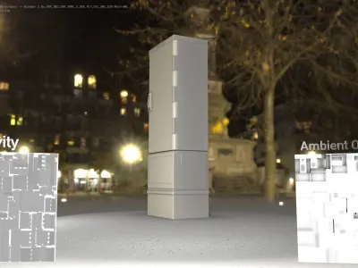 Electrical Distribution Cabinet 10 Low-poly 3D model