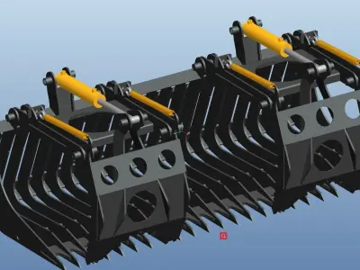 Grass grabber equipment 3D model