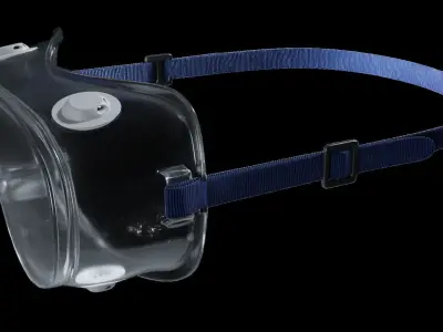 Safety goggles glasses Low-poly 3D model