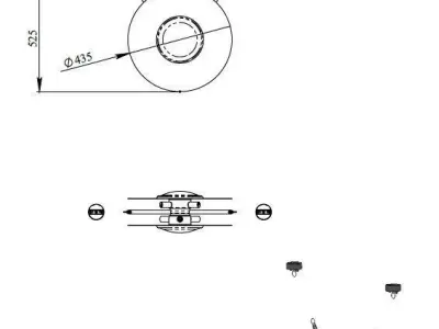 Sprinkled Glass Lamp sku 25656 by Pikartlights Free 3D model
