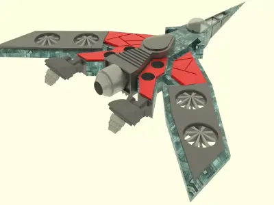 Zenit-TU Spaceship  Low-poly 3D model