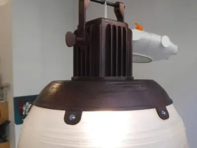 Industrial Lamp - 3D printed Free 3D print model