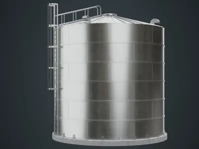 Silo 1A Low-poly 3D model