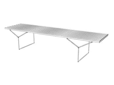 Bertoia Bench Free 3D model