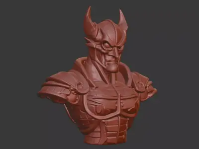 Guyver Head Bust 3D Model - STL Printable Sci-Fi Robot 3D print model