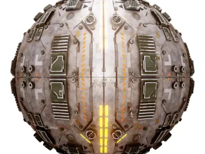 PBR Sci-Fi Industrial Texture 46 Low-poly 3D model