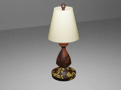 Floorlamp 3d model low poly  Low-poly 3D model