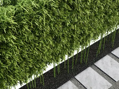 Modern Courtyard 03 - PBR - 4k - Bamboo Path 3D model