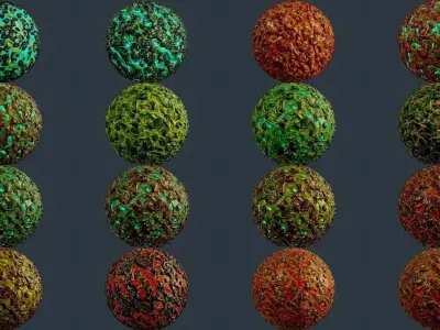 90 Sci-fi Alien Hazardous Seamless PBR Texture Pack Texture