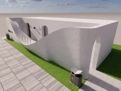 Public Restroom Building -B5 3D model
