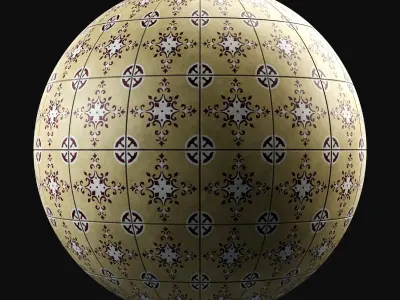 Encaustic Cement Tile - PBR Materials V1 Texture