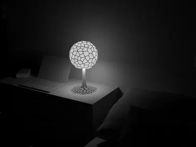 Tree Voronoi Art Lampshade  3D print model