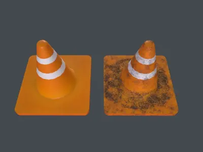 Traffic Cone 3D Model Low-poly 3D model
