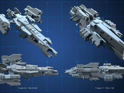 LOW - SPACE Vol01 Low-poly 3D model