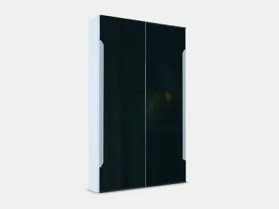STORJORM Mirror cab 2 door-built-in lighting Low-poly 3D model
