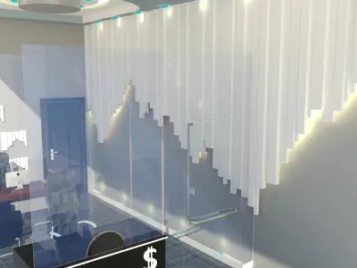 office for currency changing 3D model