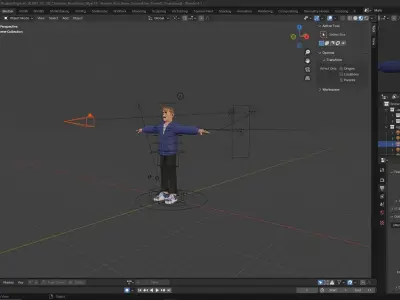 Cartoon Man Rigged Low-poly 3D model
